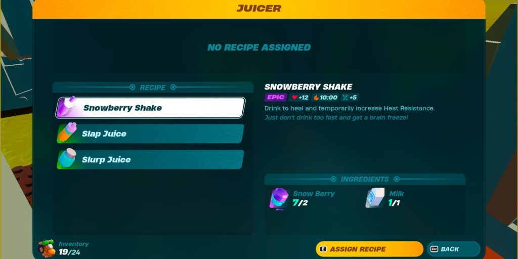 Snowberry Milkshake Preparation